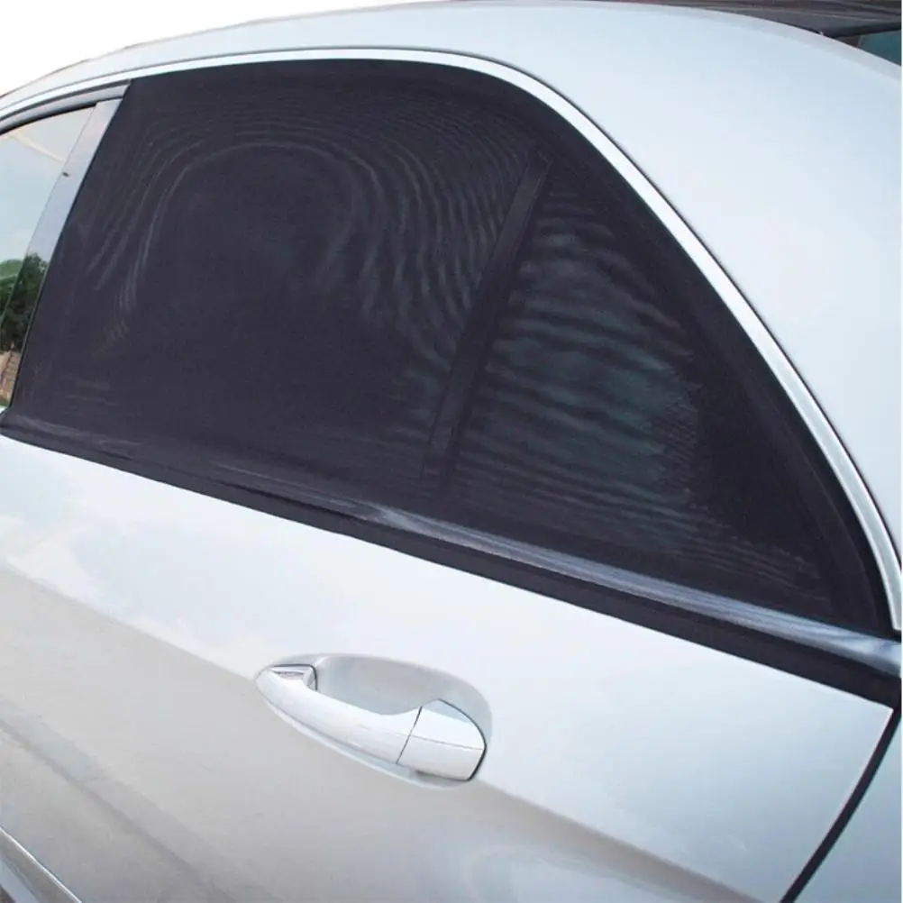 1pair Universal net car Sunshade auto Side Window Sunshade Black Beige Summer Sun UB Protector Sheet. Сетка на стекла автомобиля. Шторки каркасные для автомобиля. Автомобильные шторки на заднее стекло.
